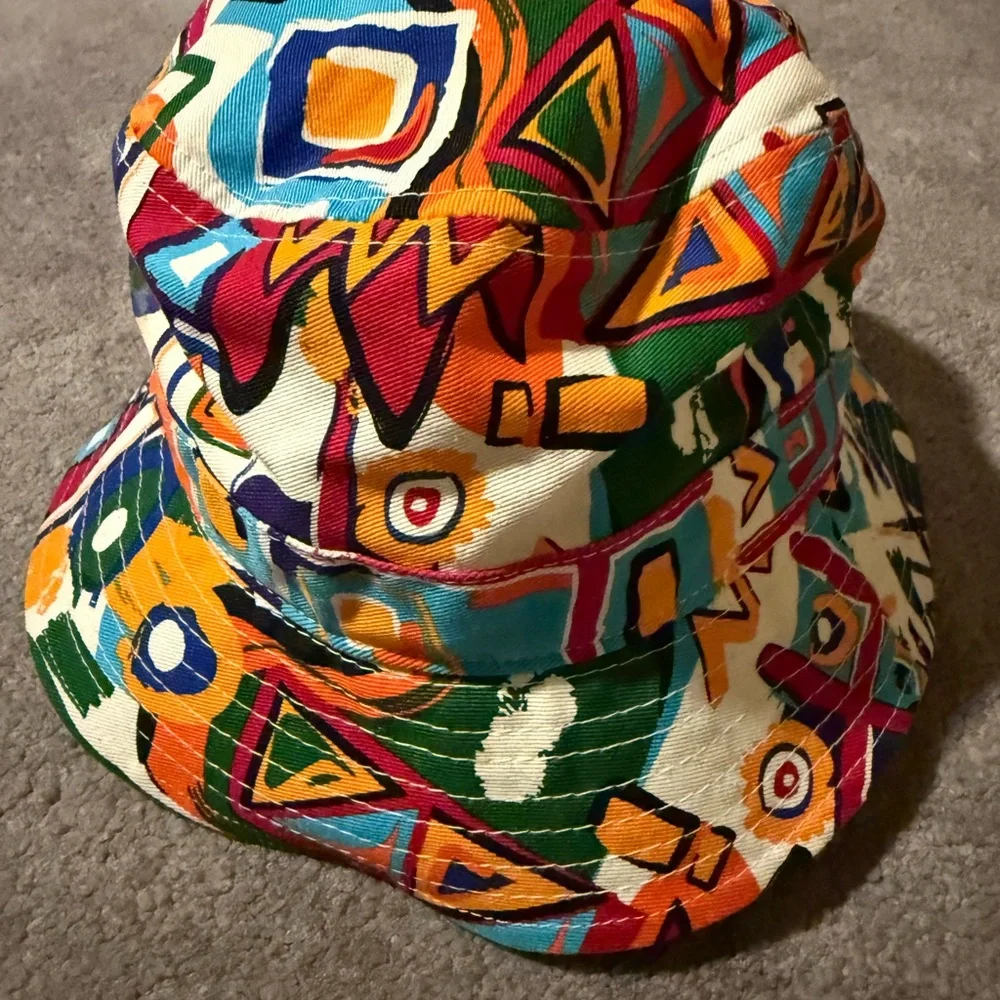 Colorful Geometric Pattern Bucket Hat - Picture 1 of 1
